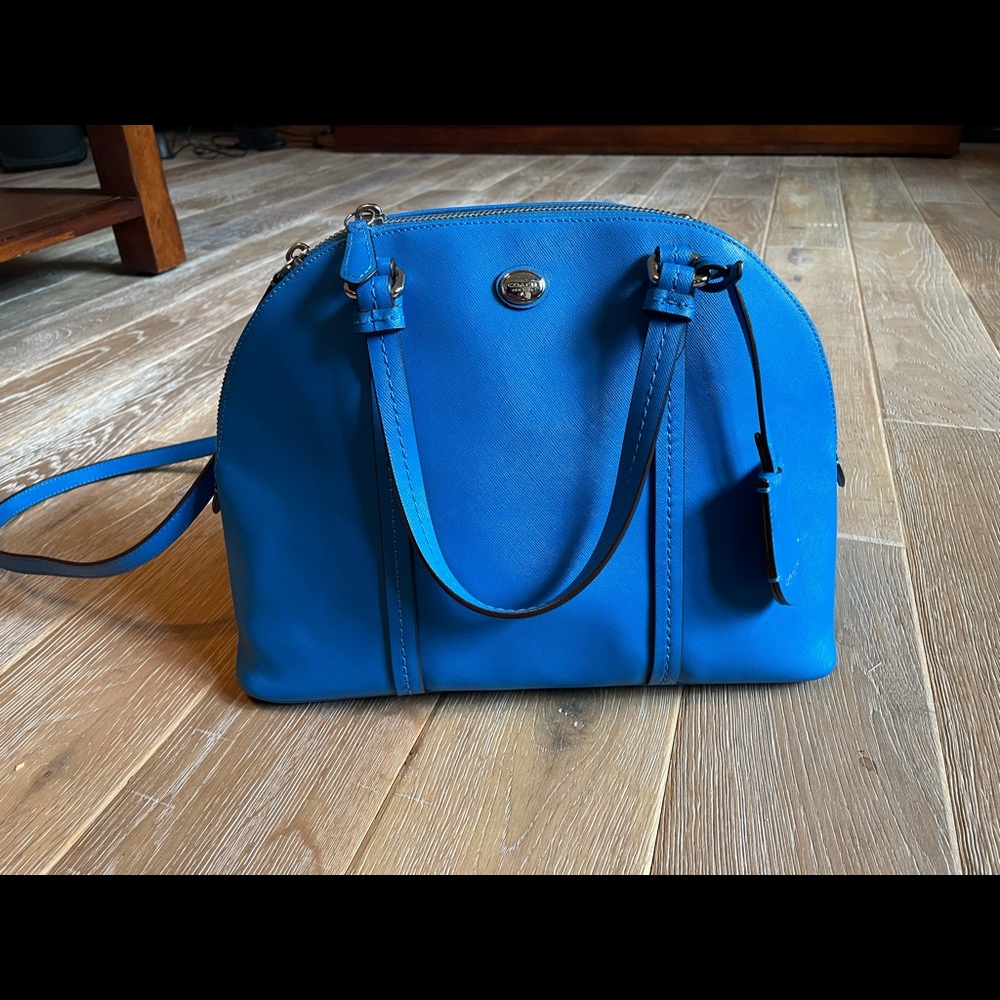 Bright blue Coach - perfect for summer!